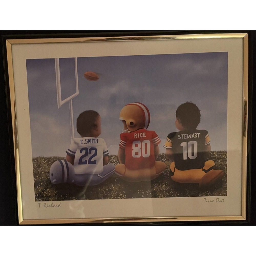 Time Out Print Emmet Smith, Jerry Rice, K. Stewart